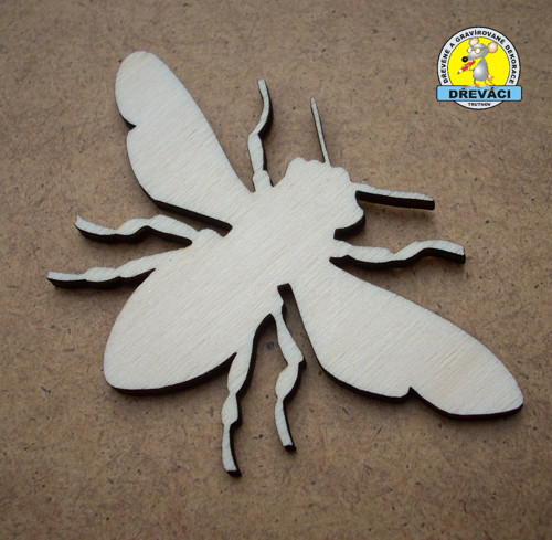 Výřez VČELKA přírodní 8 cm.... KV0049