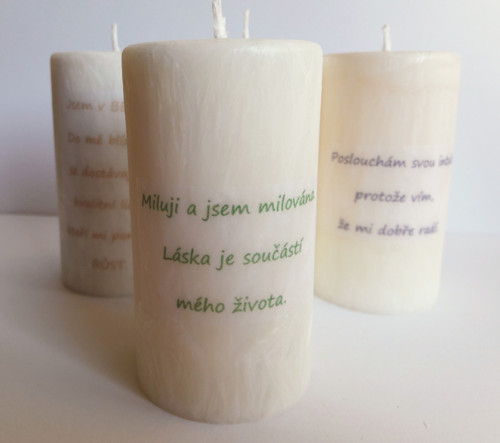 Afirmační svíčka - Miluji — foto 1