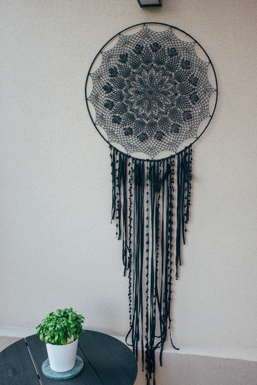 Háčkovaný lapač snů – ⌀ 62,5 cm — foto 1