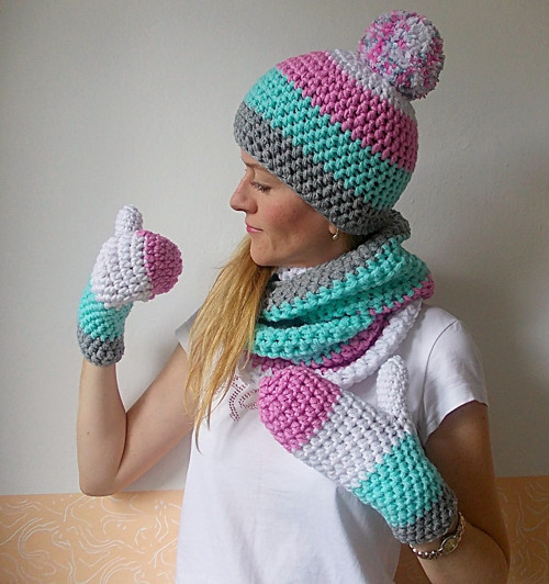 CLAUDINE dívčí kulich+nákrčník — foto 1