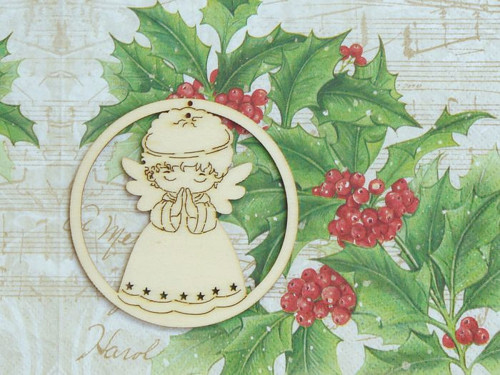 Kolečko vel. 8cm - andílek