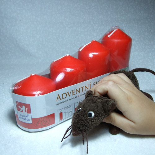 Adventní svíčky postupné - červené — foto 1