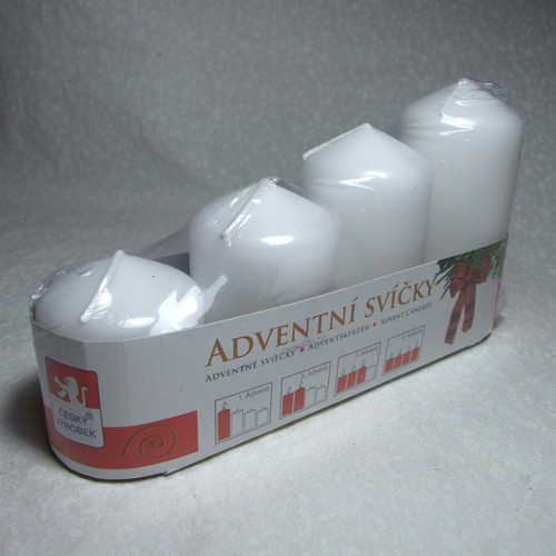 Adventní svíčky postupné - bílé — foto 1