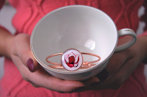 Rose gold náramek Pivoňka — foto 1