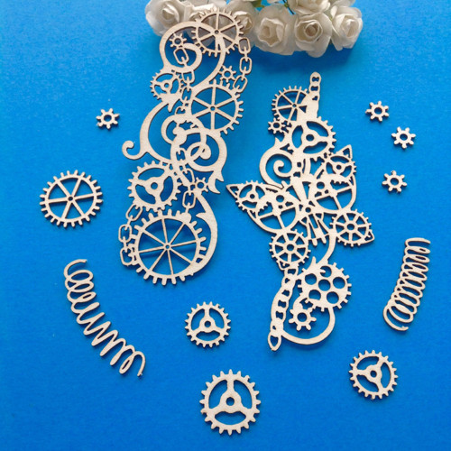 Dekorace 12 ks, chipboard — foto 1