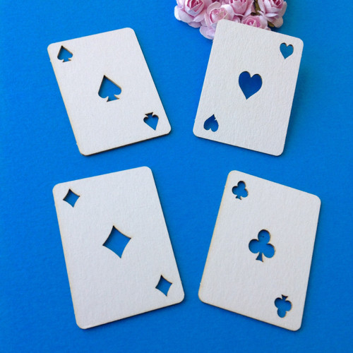 Dekorace 4 ks, 5,5 x 4 cm, chipboard (CH) — foto 1