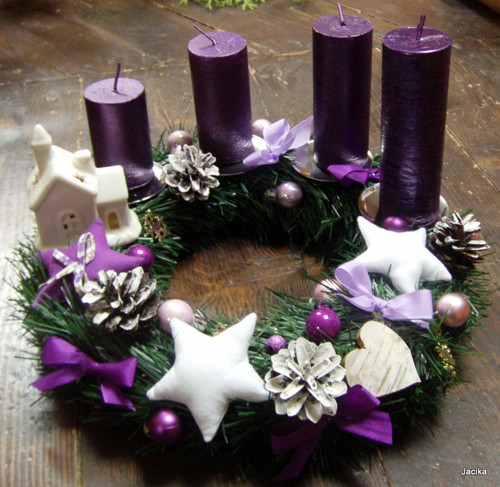Adventní věnec fialový — foto 1