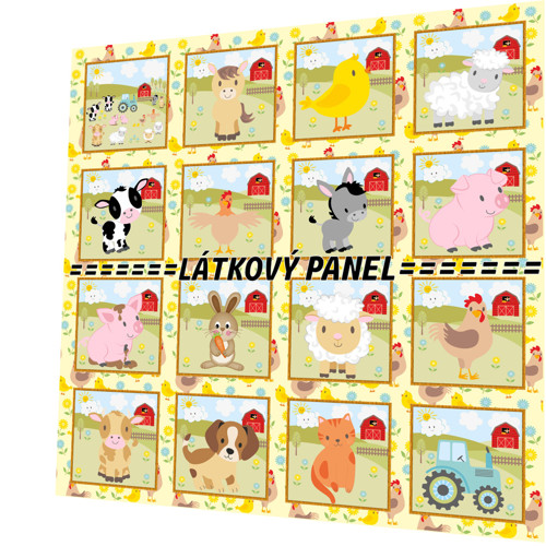 Bavlněný panel /i na pexeso/ 35 x 35 cm