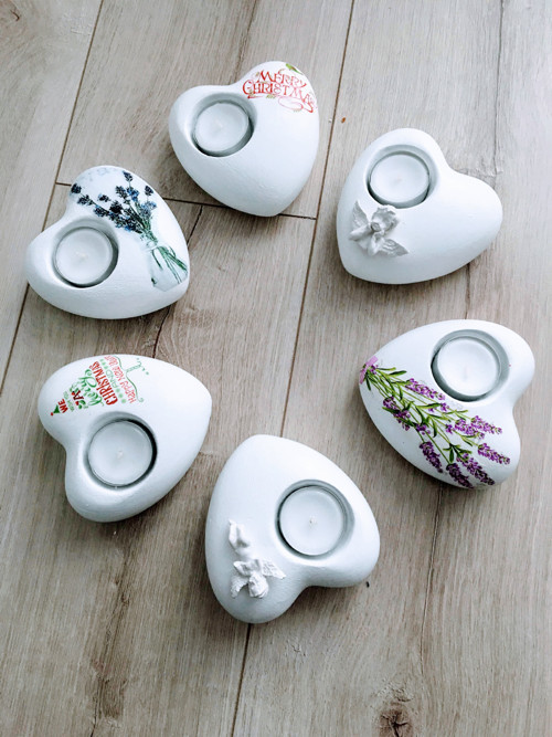 Keramický svietnik - srdiečko