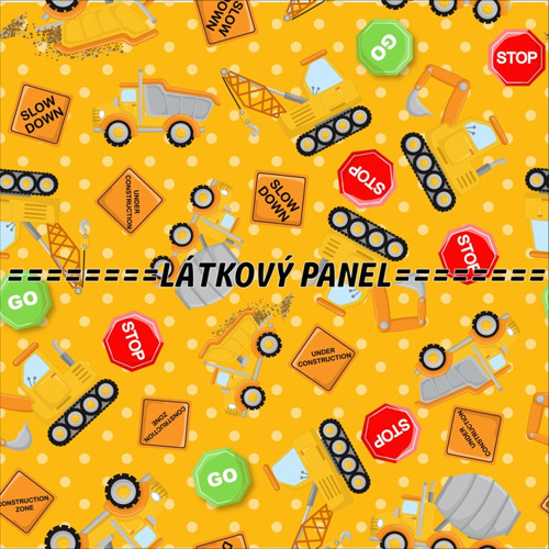 Bavlněný panel ke kolekci STAV.STROJE 35X35cm — foto 1