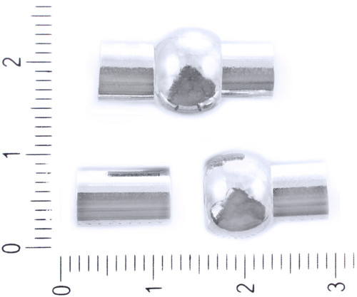 Postříbřená magnetická kovová spona, kulaté — foto 1