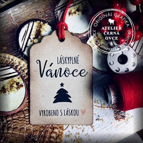 Vintage cedulky vánoční | Vyrobeno s láskou