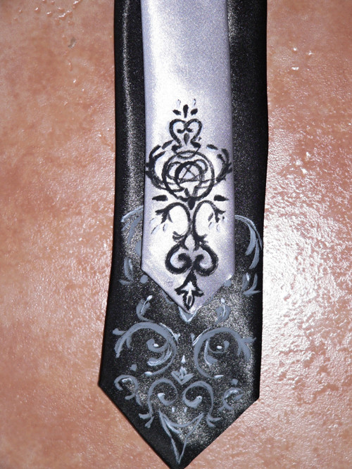 Černo šedá kravata