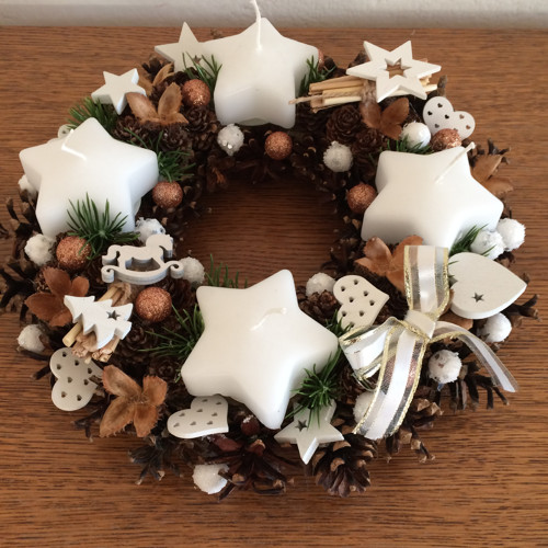 Adventní svícen bílý — foto 1