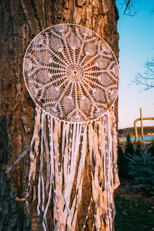 Háčkovaný lapač snů – ⌀ 50 cm — foto 1