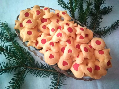 Linecké cukroví z plsti