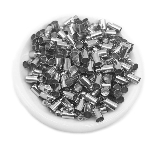 Koncovka na šňůrku platinová 9x4mm, 4ks