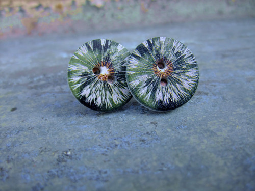 Knoflíkové náušnice - mandala? — foto 1