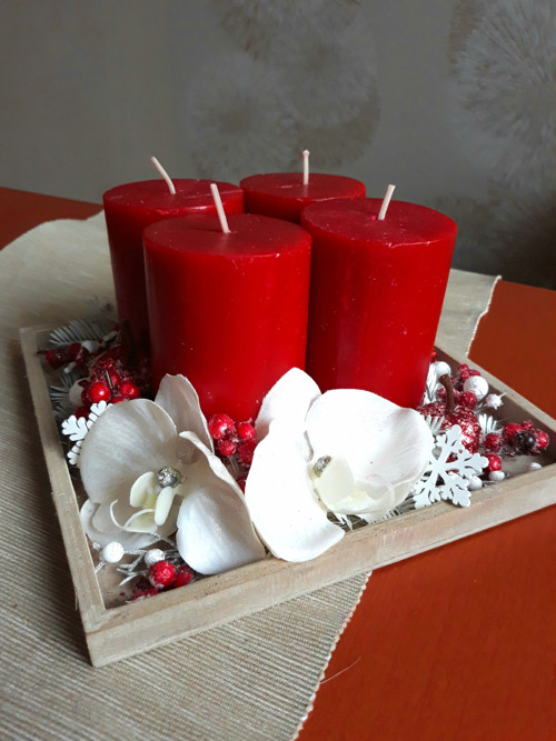 Luxusní svícen s orchidejemi — foto 1