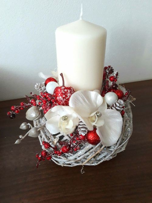 Luxusní svícen s orchidejemi — foto 1