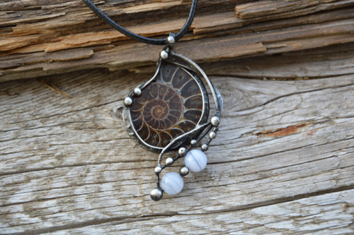 Amonitek a chalcedon — foto 1