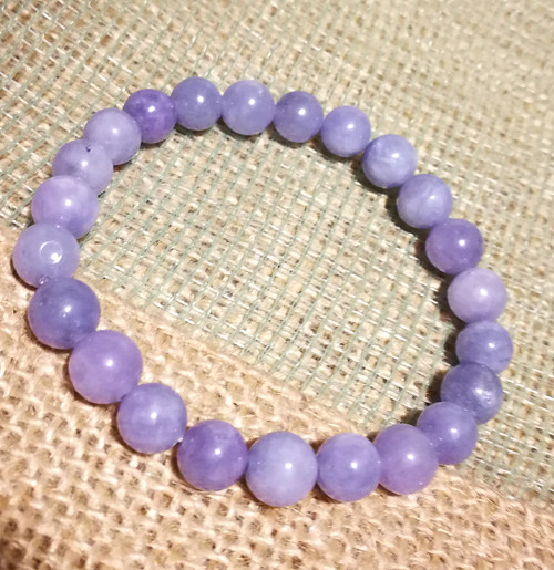 Náramek z minerálů - jadeit violet — foto 1