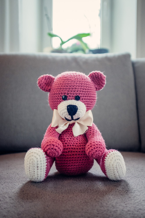 Starorůžový méďa – 24 cm — foto 1