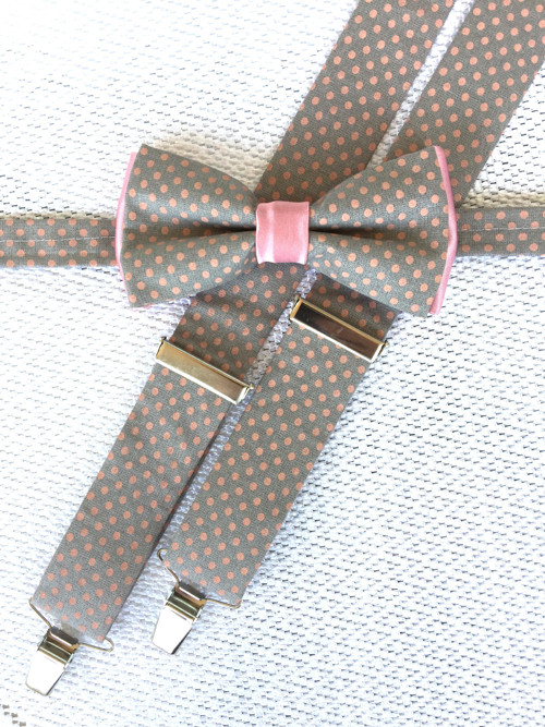 Leo set (grey/small pink polka dots) — foto 1
