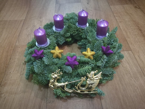 Adventní věneček - barva na přání — foto 1