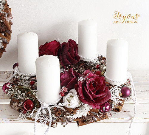 Luxusní voňavý adventní věnec — foto 1