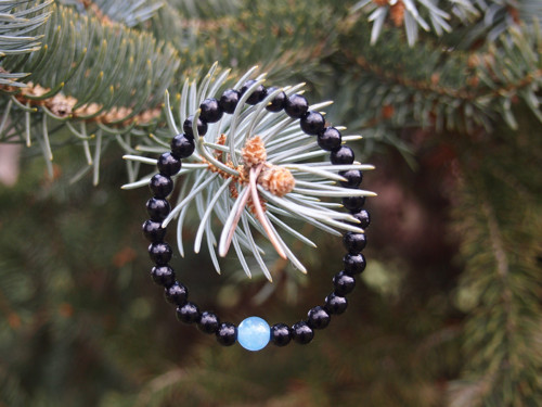 Minerální náramek - onyx, chalcedon