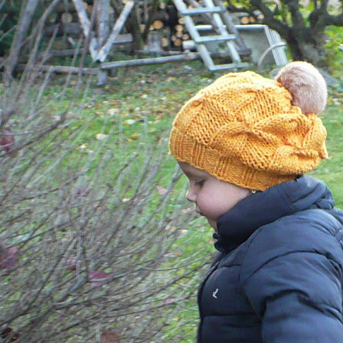 Vlněný baret...žlutý — foto 1
