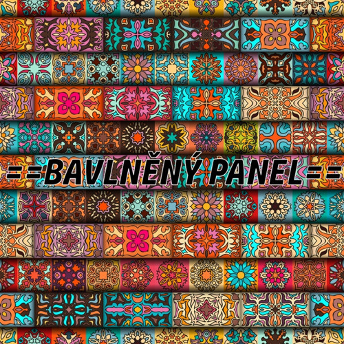Bavlněný panel 25 X 25 cm