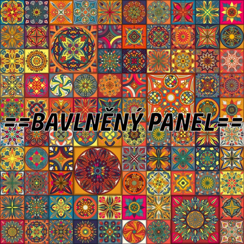 Bavlněný panel 25 X 25 cm