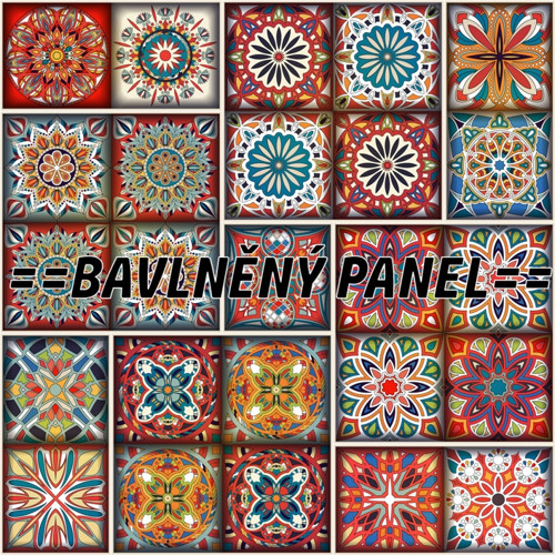 Bavlněný panel 25 X 25 cm