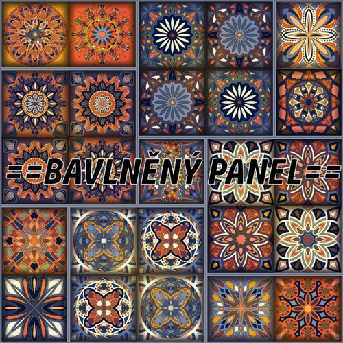 Bavlněný panel 25 X 25 cm