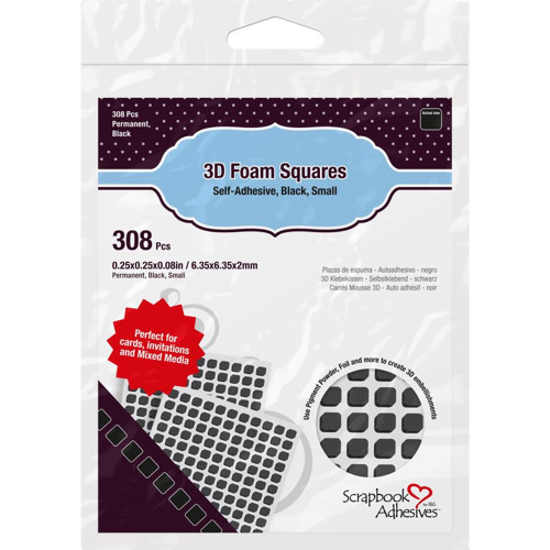 Pěnové čtverečky 3D - Foam Square Black 6x6/2mm