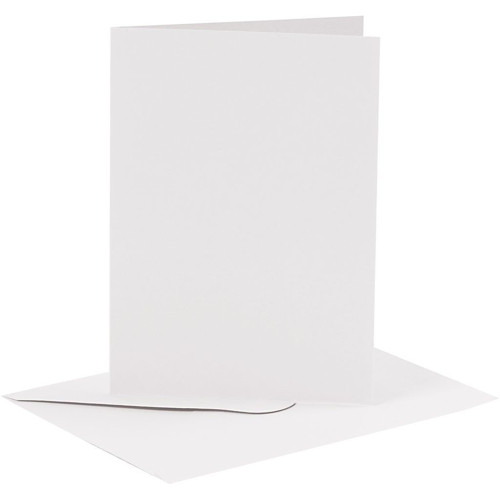 Přání a obálky A6 - White 6ks