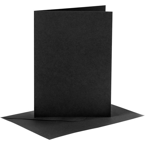 Přání a obálky A6 - Black 6ks