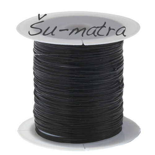 Pruženka plochá černá, 0,8 mm, cívka 60 m