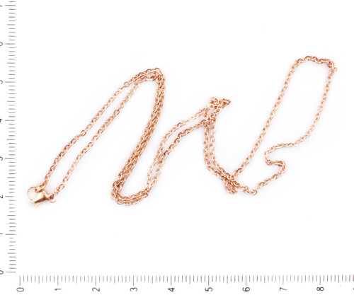 Nerezový řetízek, pozlacený, růžové zlato 18K,