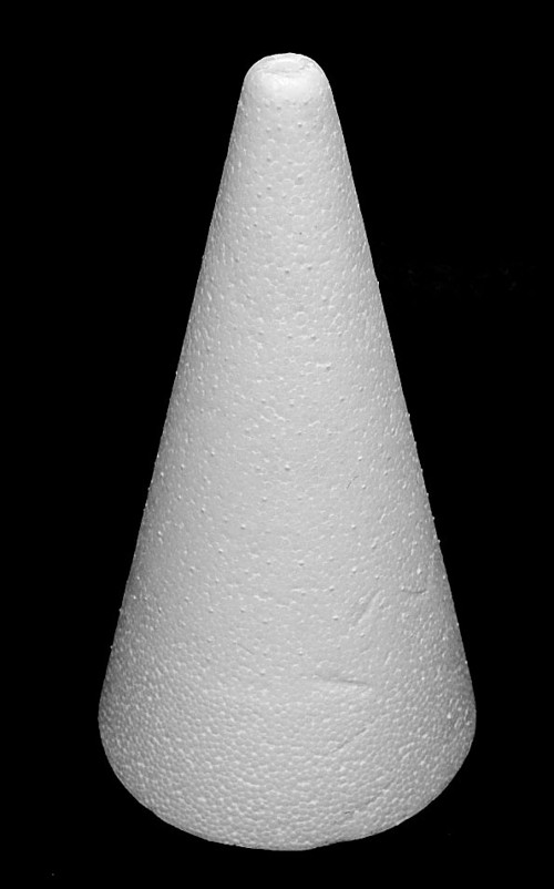 Polystyrén, kužel, 20 cm