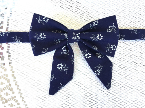 Dark blue folklore bow tie (woman bow tie)