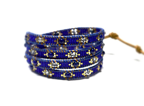 Dámský wrap náramek BRYXI z kamene Lapis lazuli