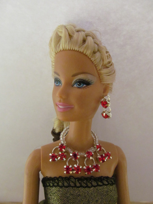 Souprava - náhrdelník a náušnice pro Barbie — foto 1