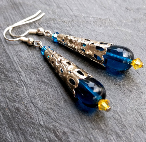 Náušnice s filigrány a Swarovski, VÝPRODEJ!!! — foto 1