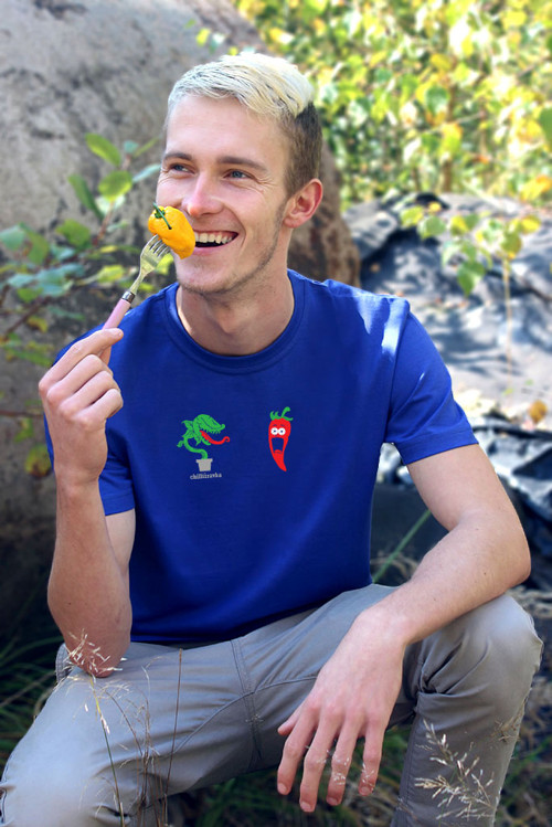Pánské tričko - Chilližravka - modré M — foto 1