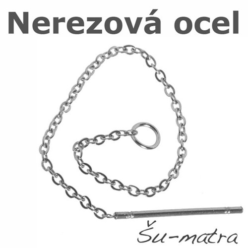 Puzetové dříky s řetízkem z oceli (2 ks)