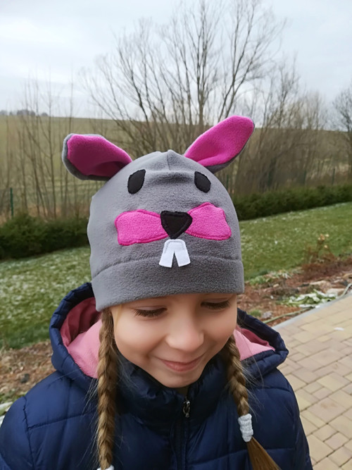 Čepice králík pro obvod 53-55cm — foto 1