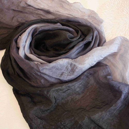 Vrapovaná hedvábná šála 180x45 — foto 1